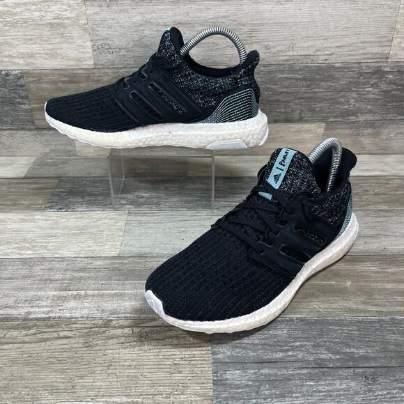 Adidas UltraBoost 4.0 Parley Women’s Size 6.5 Black Knit Running Sneakers Shoes - Picture 2 of 9